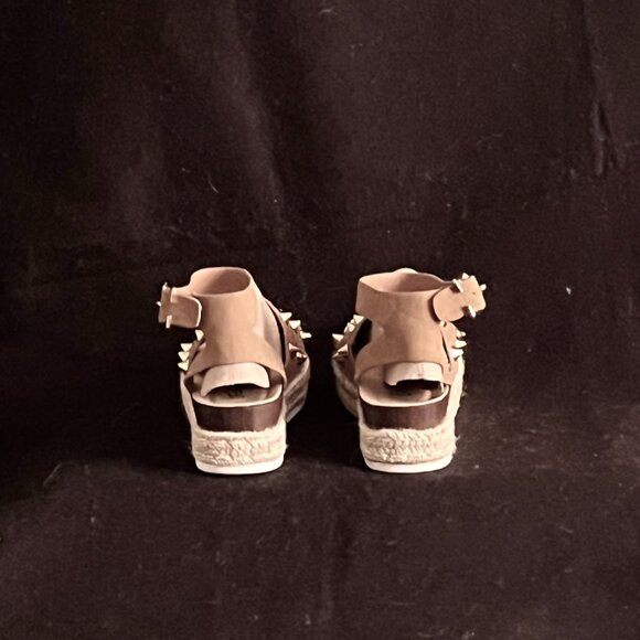 Forever Tan Gold-Tone ‘Studded’ Ankle Strap Sandals - Picture 9 of 9